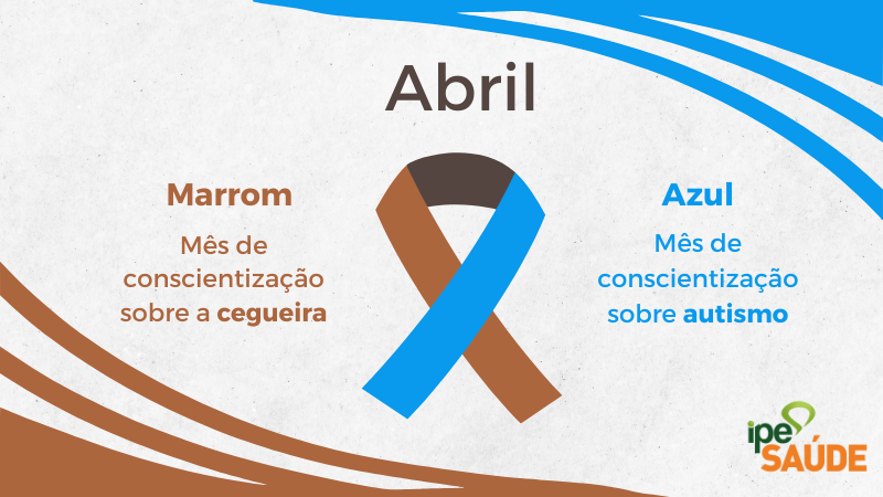 abril marrom e azul